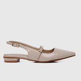 Aurelie Pointed Toe Flats & Ballerina (Nude)