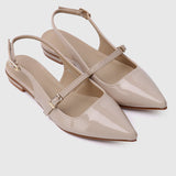 Aurelie Pointed Toe Flats & Ballerina (Nude)