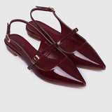 Aurelie Pointed Toe Flats & Ballerina (Maroon)