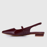 Aurelie Pointed Toe Flats & Ballerina (Maroon)