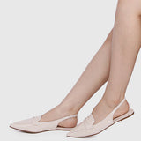 Gaia Slingback Flats & Ballerina (Nude)