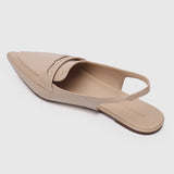 Gaia Slingback Flats & Ballerina (Blanched Almond)