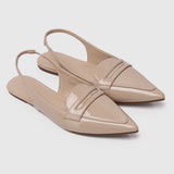 Gaia Slingback Flats & Ballerina (Blanched Almond)