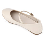 Aelia Rounded Toe Flats & Ballerina (Beige)