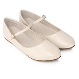 Aelia Rounded Toe Flats & Ballerina (Beige)