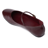 Aelia Rounded Toe Flats & Ballerina (Maroon)