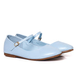 Aelia Rounded Toe Flats & Ballerina (Light Blue)