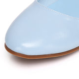 Aelia Rounded Toe Flats & Ballerina (Light Blue)