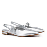 Eurig Pointed Toe Flats & Ballerina (Silver)