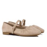 Iris Mary Jane Ballerina & Flats (Beige)