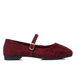 Iris Mary Jane Ballerina & Flats (Maroon)