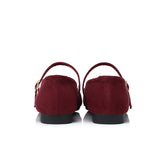 Iris Mary Jane Ballerina & Flats (Maroon)