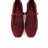 Iris Mary Jane Ballerina & Flats (Maroon)