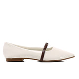 Aileen Patent Flats & Ballerina (White)