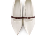 Aileen Patent Flats & Ballerina (White)