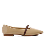 Aileen Patent Flats & Ballerina (Khaki)