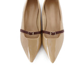 Aileen Patent Flats & Ballerina (Khaki)