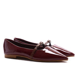 Aileen Patent Flats & Ballerina (Maroon)