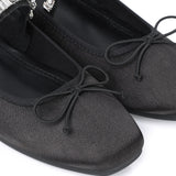 Celeste Crystal-Strap Ballerina & Flats (Black)