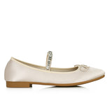 Celeste Crystal-Strap Ballerina & Flats (Nude)