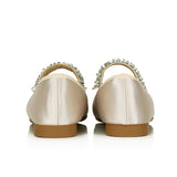 Celeste Crystal-Strap Ballerina & Flats (Nude)