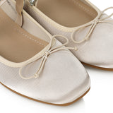 Celeste Crystal-Strap Ballerina & Flats (Nude)