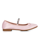 Celeste Crystal-Strap Ballerina & Flats (Pink)