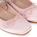 Celeste Crystal-Strap Ballerina & Flats (Pink)