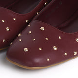 Lyla Ballerina & Flats With Stub (Maroon)