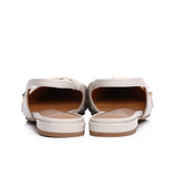 Clara Pointed Toe Ballerina & Flats (Beige)