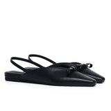 Aubrey Ballerina & Flats With Bow (Black)