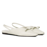 Aubrey Ballerina & Flats With Bow (White)