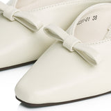 Aubrey Ballerina & Flats With Bow (White)