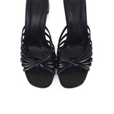 Nazra Knotted Strappy Heels (Black)