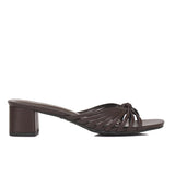 Nazra Knotted Strappy Heels (Espresso)