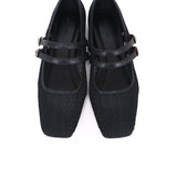 Mila Double Strap Ballerina & Flats (Black)