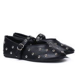 Raelynn Studded Ballerina & Flats (Black)