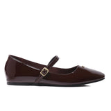 Gina Round Toe Mary Jane Ballerina & Flats (Espresso)