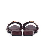 Beatrice Knot Slip Ons Ballerina & Flats (Maroon)