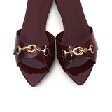 Beatrice Knot Slip Ons Ballerina & Flats (Maroon)