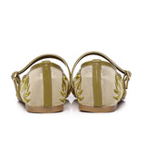 Suki Embroidered Mesh Ballerina (Olive)