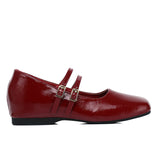 Eleanor Mary Jane Wedges (Dark Red)