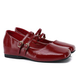 Eleanor Mary Jane Wedges (Dark Red)