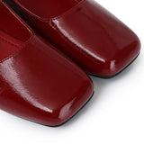 Eleanor Mary Jane Wedges (Dark Red)