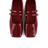 Eleanor Mary Jane Wedges (Dark Red)