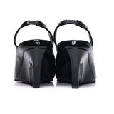 Kennedy Patent Slingback Wedges (Black)