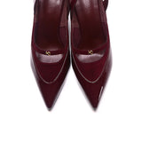 Kennedy Patent Slingback Wedges (Maroon)