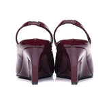 Kennedy Patent Slingback Wedges (Maroon)