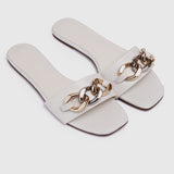 Boss Babe Sandals (White)