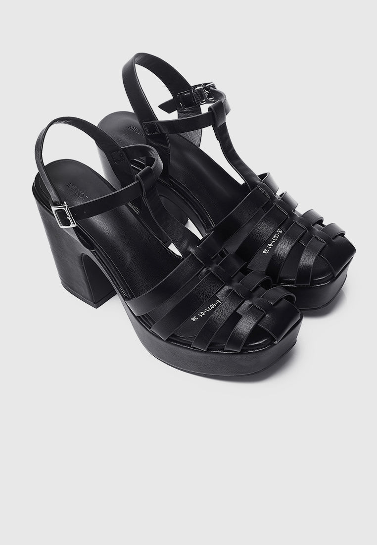 Poppy Platform Sandals (Black)